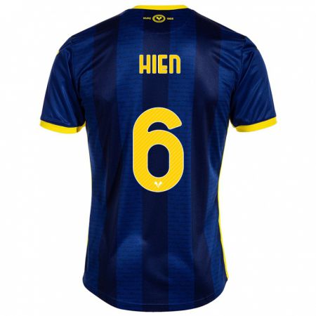 Kandiny Gyermek Isak Hien #6 Haditengerészet Hazai Jersey 2023/24 Mez Póló Ing