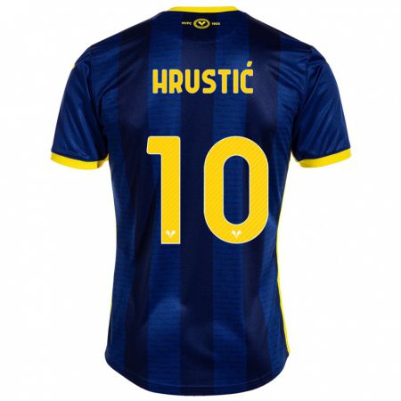 Kandiny Gyermek Ajdin Hrustić #10 Haditengerészet Hazai Jersey 2023/24 Mez Póló Ing