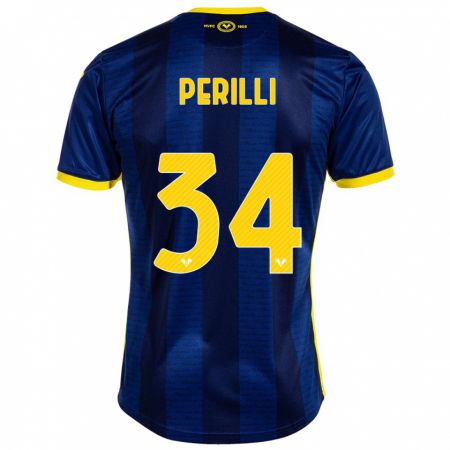 Kandiny Gyermek Simone Perilli #34 Haditengerészet Hazai Jersey 2023/24 Mez Póló Ing