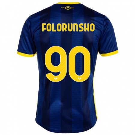 Kandiny Gyermek Michael Folorunsho #90 Haditengerészet Hazai Jersey 2023/24 Mez Póló Ing