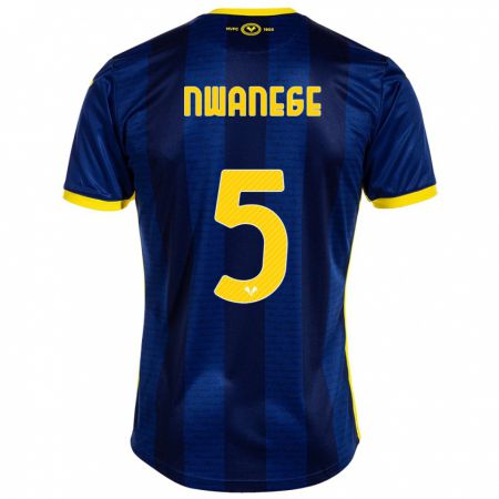 Kandiny Gyermek Karlson Nwanege #5 Haditengerészet Hazai Jersey 2023/24 Mez Póló Ing