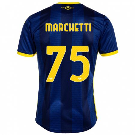 Kandiny Gyermek Nicolò Marchetti #75 Haditengerészet Hazai Jersey 2023/24 Mez Póló Ing