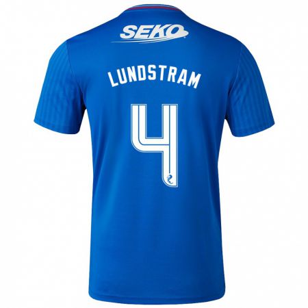 Kandiny Gyermek John Lundstram #4 Kék Hazai Jersey 2023/24 Mez Póló Ing