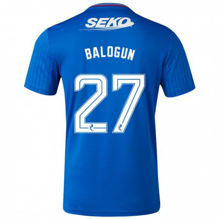 Kandiny Gyermek Leon Balogun #27 Kék Hazai Jersey 2023/24 Mez Póló Ing