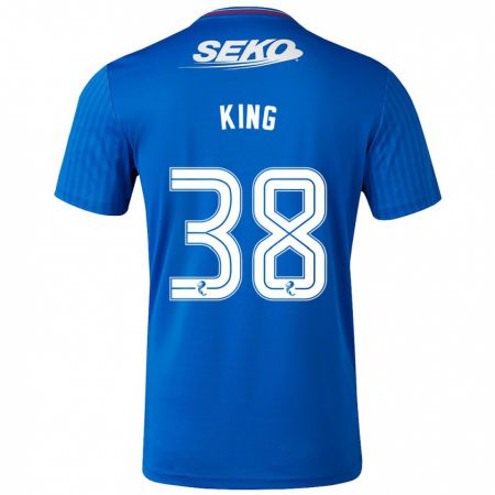 Kandiny Gyermek Leon King #38 Kék Hazai Jersey 2023/24 Mez Póló Ing