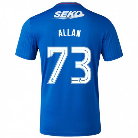 Kandiny Gyermek Connor Allan #73 Kék Hazai Jersey 2023/24 Mez Póló Ing