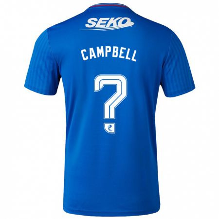 Kandiny Gyermek Connor Campbell #0 Kék Hazai Jersey 2023/24 Mez Póló Ing