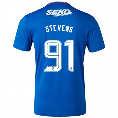 Kandiny Gyermek Archie Stevens #91 Kék Hazai Jersey 2023/24 Mez Póló Ing