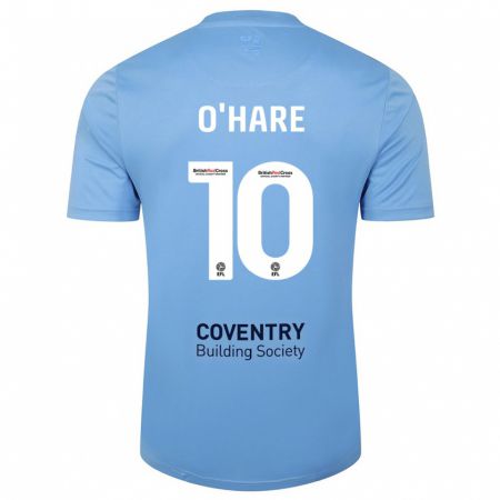 Kandiny Gyermek Callum O'hare #10 Égszínkék Hazai Jersey 2023/24 Mez Póló Ing