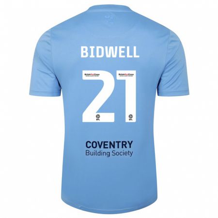 Kandiny Gyermek Jake Bidwell #21 Égszínkék Hazai Jersey 2023/24 Mez Póló Ing