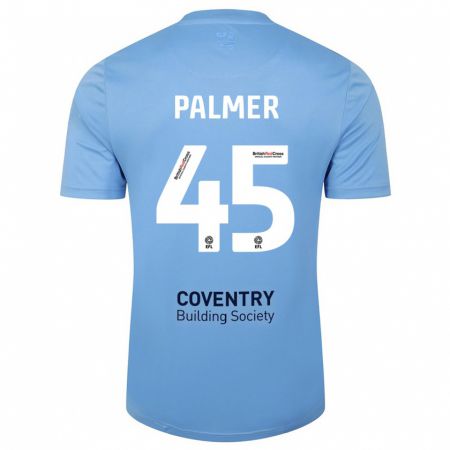 Kandiny Gyermek Kasey Palmer #45 Égszínkék Hazai Jersey 2023/24 Mez Póló Ing