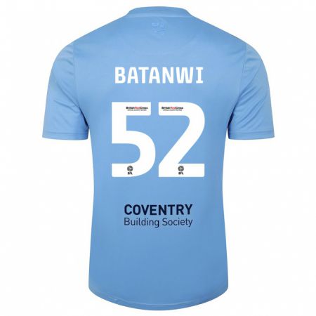 Kandiny Gyermek Tristen Batanwi #52 Égszínkék Hazai Jersey 2023/24 Mez Póló Ing