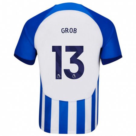 Kandiny Gyermek Pascal Groß #13 Kék Hazai Jersey 2023/24 Mez Póló Ing