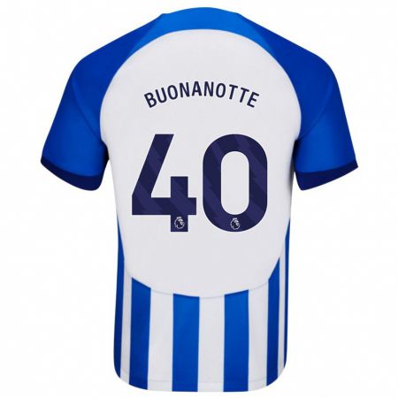 Kandiny Gyermek Facundo Buonanotte #40 Kék Hazai Jersey 2023/24 Mez Póló Ing