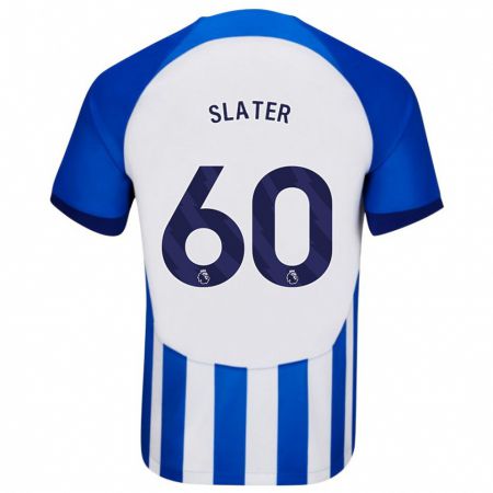 Kandiny Gyermek Jacob Slater #60 Kék Hazai Jersey 2023/24 Mez Póló Ing