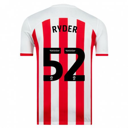 Kandiny Gyermek Joe Ryder #52 Fehér Hazai Jersey 2023/24 Mez Póló Ing