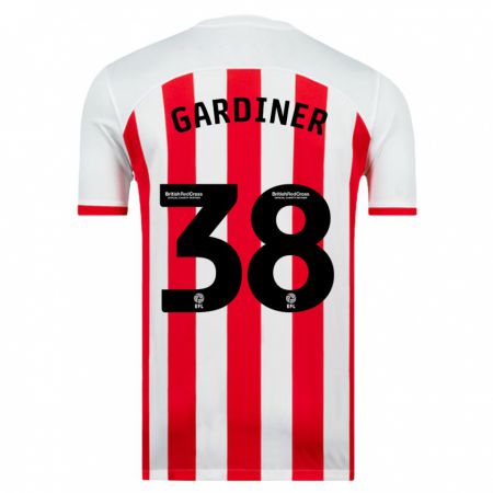 Kandiny Gyermek Harry Gardiner #38 Fehér Hazai Jersey 2023/24 Mez Póló Ing