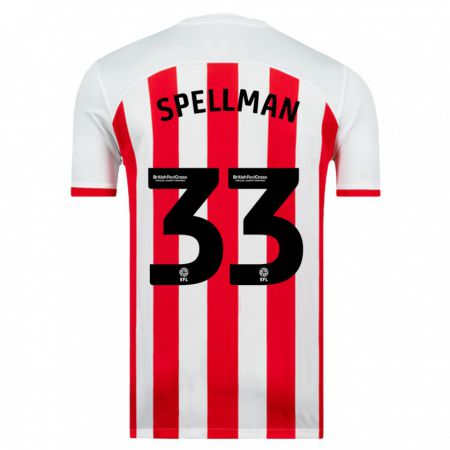 Kandiny Gyermek Michael Spellman #33 Fehér Hazai Jersey 2023/24 Mez Póló Ing