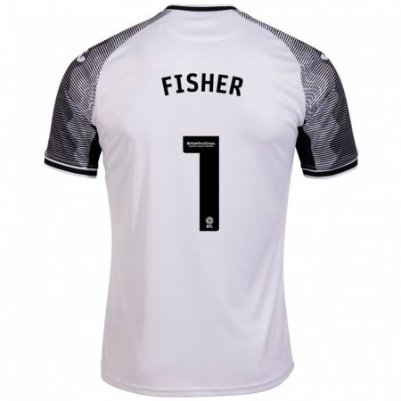 Kandiny Gyermek Andy Fisher #1 Fehér Hazai Jersey 2023/24 Mez Póló Ing