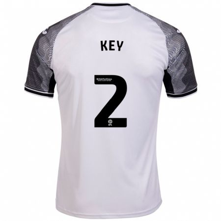 Kandiny Gyermek Josh Key #2 Fehér Hazai Jersey 2023/24 Mez Póló Ing