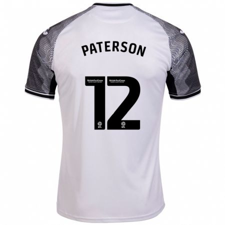 Kandiny Gyermek Jamie Paterson #12 Fehér Hazai Jersey 2023/24 Mez Póló Ing