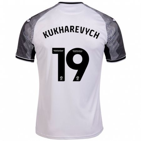 Kandiny Gyermek Mykola Kukharevych #19 Fehér Hazai Jersey 2023/24 Mez Póló Ing