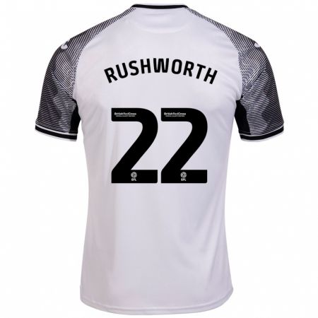 Kandiny Gyermek Carl Rushworth #22 Fehér Hazai Jersey 2023/24 Mez Póló Ing