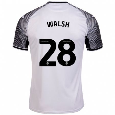 Kandiny Gyermek Liam Walsh #28 Fehér Hazai Jersey 2023/24 Mez Póló Ing