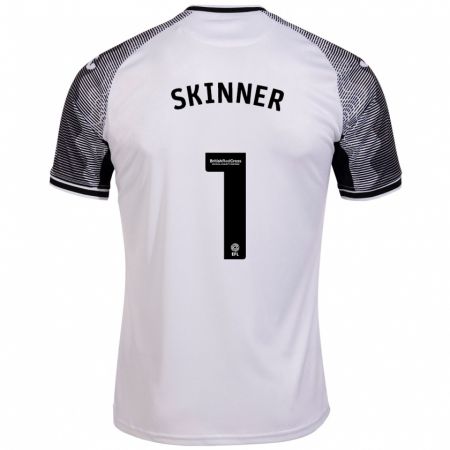 Kandiny Gyermek Claire Skinner #1 Fehér Hazai Jersey 2023/24 Mez Póló Ing