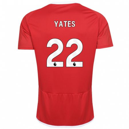 Kandiny Gyermek Ryan Yates #22 Piros Hazai Jersey 2023/24 Mez Póló Ing