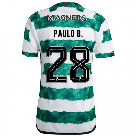 Kandiny Gyermek Paulo Bernardo #28 Zöld Hazai Jersey 2023/24 Mez Póló Ing