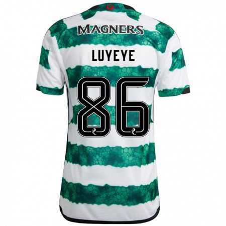 Kandiny Gyermek Benny-Jackson Luyeye #86 Zöld Hazai Jersey 2023/24 Mez Póló Ing