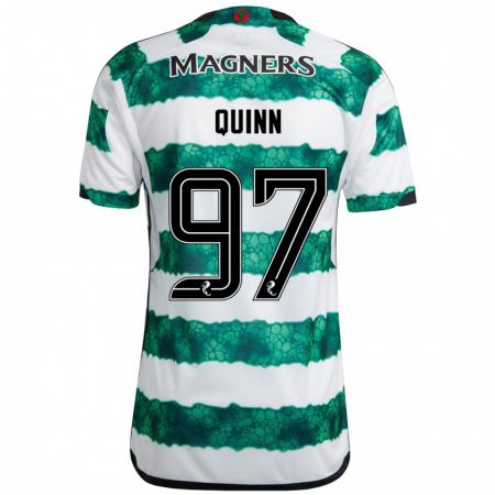 Kandiny Gyermek Ben Quinn #97 Zöld Hazai Jersey 2023/24 Mez Póló Ing