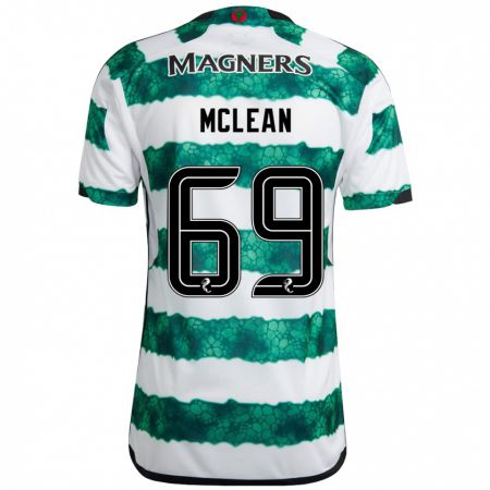 Kandiny Gyermek Kai Mclean #69 Zöld Hazai Jersey 2023/24 Mez Póló Ing