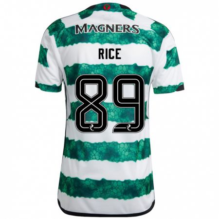 Kandiny Gyermek Aidan Rice #89 Zöld Hazai Jersey 2023/24 Mez Póló Ing