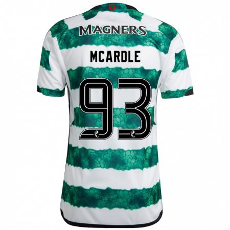 Kandiny Gyermek Sean Mcardle #93 Zöld Hazai Jersey 2023/24 Mez Póló Ing