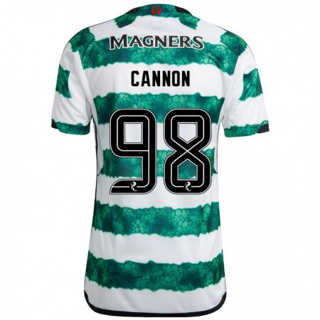 Kandiny Gyermek Aidan Cannon #98 Zöld Hazai Jersey 2023/24 Mez Póló Ing