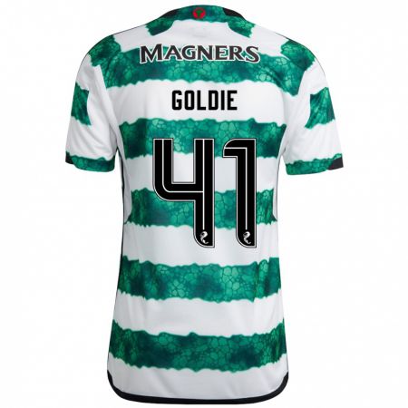 Kandiny Gyermek Clare Goldie #41 Zöld Hazai Jersey 2023/24 Mez Póló Ing