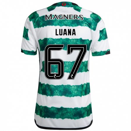 Kandiny Gyermek Luana Muñoz #67 Zöld Hazai Jersey 2023/24 Mez Póló Ing