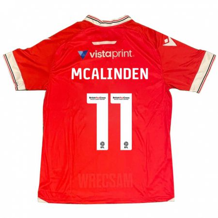 Kandiny Gyermek Liam Mcalinden #11 Piros Hazai Jersey 2023/24 Mez Póló Ing