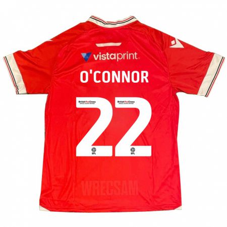 Kandiny Gyermek Thomas O'connor #22 Piros Hazai Jersey 2023/24 Mez Póló Ing