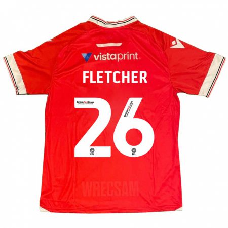 Kandiny Gyermek Steven Fletcher #26 Piros Hazai Jersey 2023/24 Mez Póló Ing