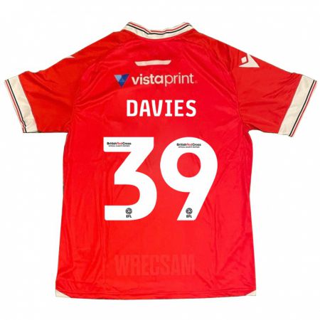 Kandiny Gyermek Daniel Davies #39 Piros Hazai Jersey 2023/24 Mez Póló Ing