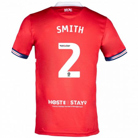 Kandiny Gyermek Tommy Smith #2 Piros Hazai Jersey 2023/24 Mez Póló Ing