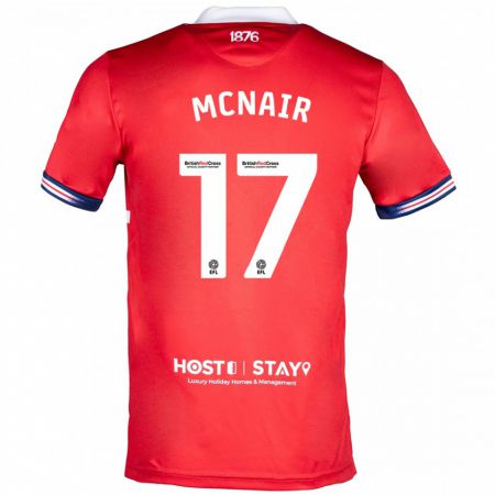 Kandiny Gyermek Paddy Mcnair #17 Piros Hazai Jersey 2023/24 Mez Póló Ing