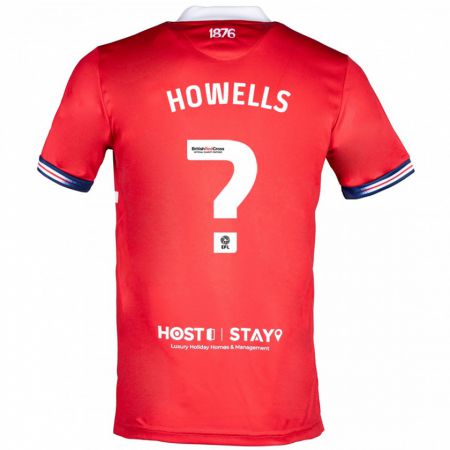 Kandiny Gyermek Max Howells #0 Piros Hazai Jersey 2023/24 Mez Póló Ing