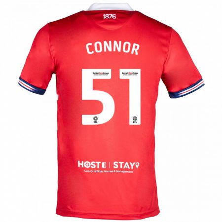 Kandiny Gyermek Shea Connor #51 Piros Hazai Jersey 2023/24 Mez Póló Ing