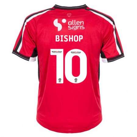 Kandiny Gyermek Teddy Bishop #10 Piros Hazai Jersey 2023/24 Mez Póló Ing