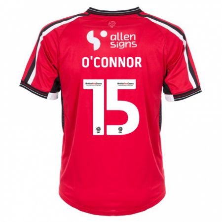 Kandiny Gyermek Paudie O'connor #15 Piros Hazai Jersey 2023/24 Mez Póló Ing