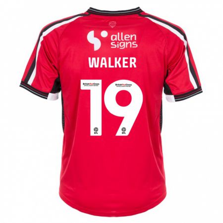 Kandiny Gyermek Tyler Walker #19 Piros Hazai Jersey 2023/24 Mez Póló Ing